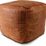 Assa-Hocker aus echtem Leder